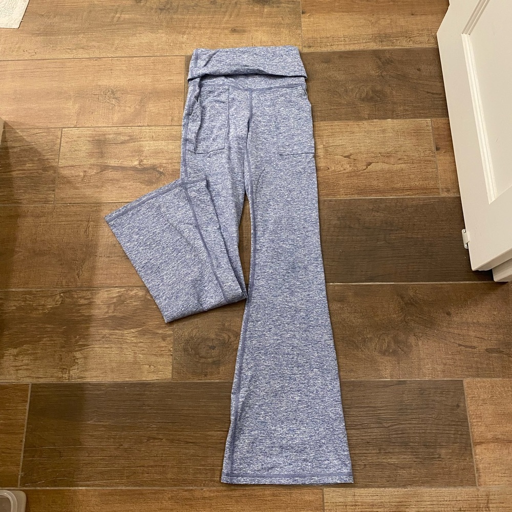 Blue flare leggings from aerie